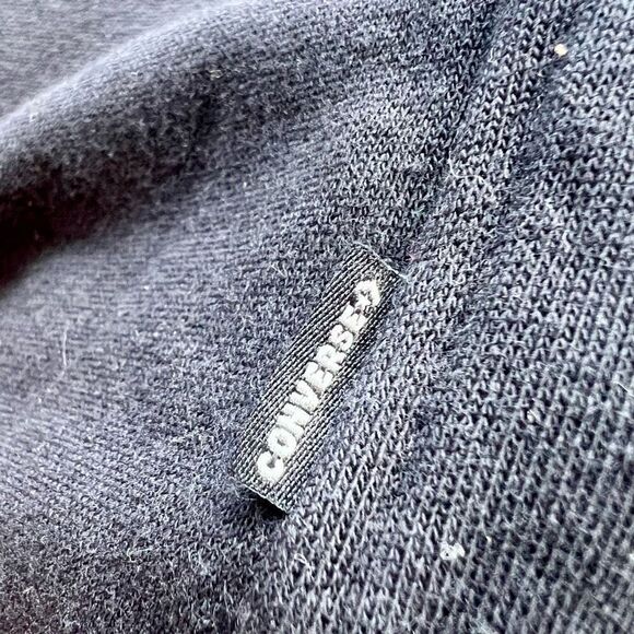 Converse Womens Black Crew Neck Raglan Short Sleeve sweater dress Large - Picture 5 of 8